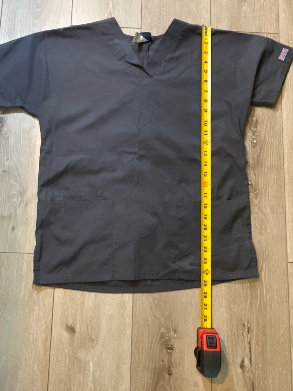 Cherokee Workwear Pewter Gray V-Neck Scrub XS Minimalist Utility Medical Uniform - Picture 4 of 6